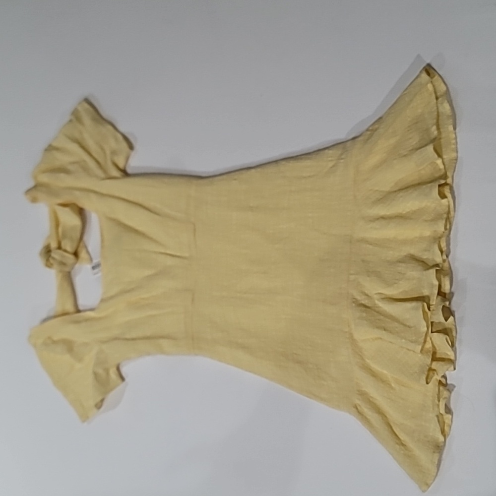 Sunny Yellow Ruffle Hem Dress